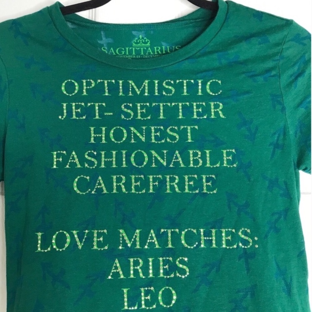 Sagittarius Rhinestone Astrology Horoscope Tee